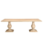 Willow Solid Wood Double Pedestal Dining Table