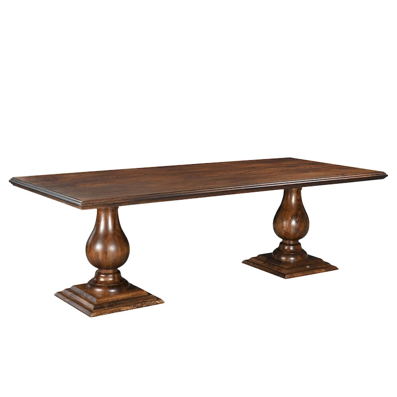 Willow Solid Wood Double Pedestal Dining Table