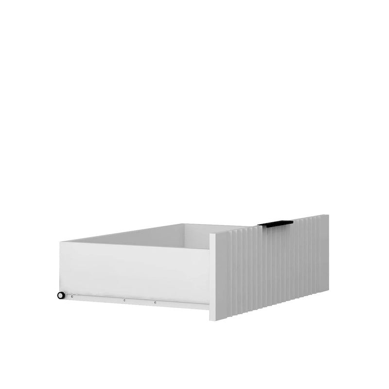 Tall Bedroom Armoire Wardrobe with Sliding Barn Door, 4 Drawers & 4 Open Shelves, White