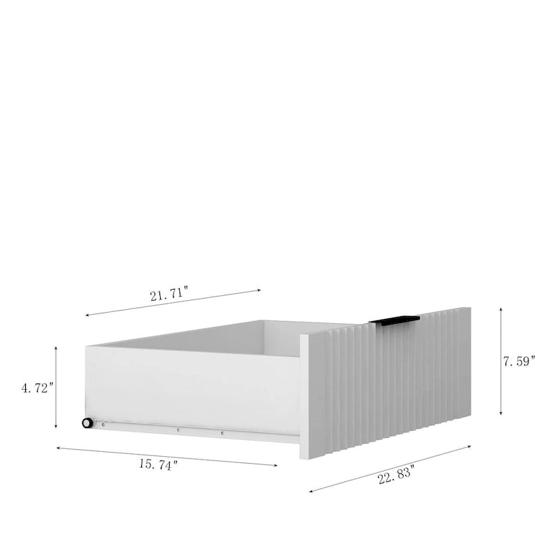 Tall Bedroom Armoire Wardrobe with Sliding Barn Door, 4 Drawers & 4 Open Shelves, White